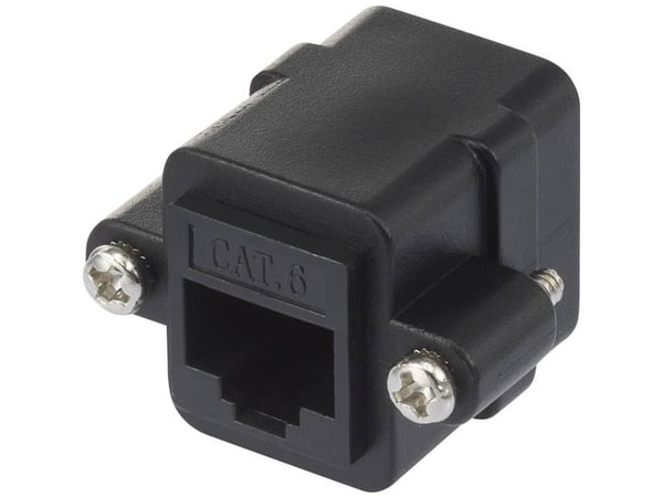 Renkforce RF-4712202, Flat, Sort, RJ-45, RJ-45, Hunkjønn, Hunkjønn