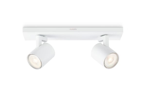 Philips myLiving Runner tak-/väggspotlight 2 x, Utanpåliggande spotlight, GU10, 2 lampor, LED, 7 W, 2700 K