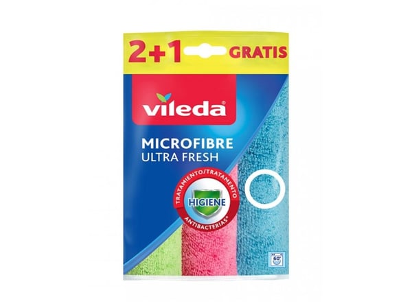 Vileda 4023103217409, Mikrofiber, Flerfarget, Maskin Vask, 60 °C, 300 mm, 300 mm