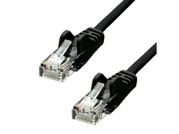 ProXtend - Koblingskabel - RJ-45 (hann) til RJ-45 (hann) - 25 cm - UTP - CAT 5e - formstøpt, uten hindringer - svart