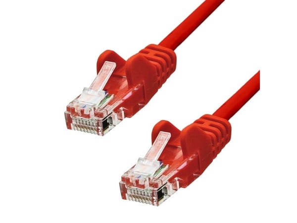 ProXtend - Koblingskabel - RJ-45 (hann) til RJ-45 (hann) - 15 m - UTP - CAT 5e - formstøpt, uten hindringer - rød
