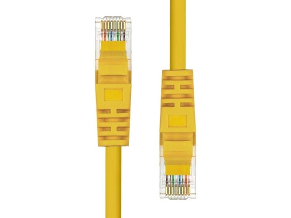 ProXtend - Koblingskabel - RJ-45 (hann) til RJ-45 (hann) - 20 cm - UTP - CAT 5e - formstøpt, uten hindringer - gul