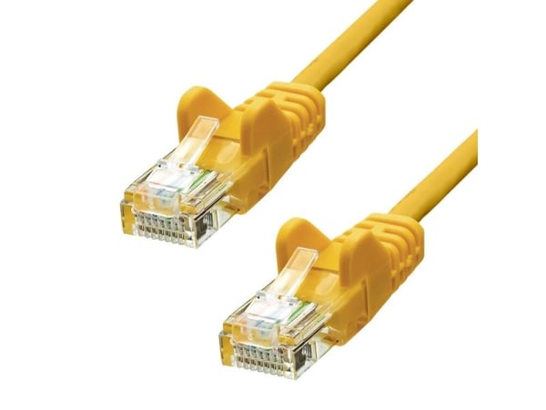 ProXtend - Koblingskabel - RJ-45 (hann) til RJ-45 (hann) - 15 m - UTP - CAT 5e - formstøpt, uten hindringer - gul