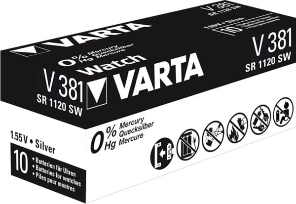 Varta V 381 - Batteri SR55 - sølvoksid - 45 mAh