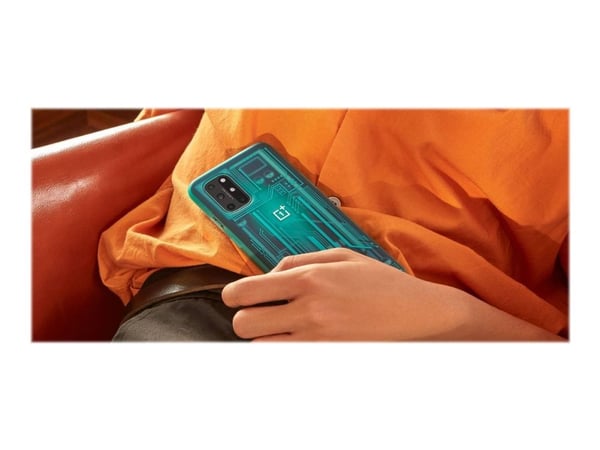 OnePlus Quantum støtfangerveske - bakdeksel for mobiltelefon - PET, termoplastisk polyuretan (TPU) - cyborg-cyan - for OnePlus 8T