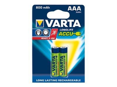 Varta Longlife - Batteri 2 x AAA - NiMH - (oppladbart) - 800 mAh