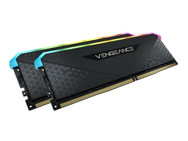 CORSAIR Vengeance RGB RS - DDR4 - sett - 32 GB: 2 x 16 GB - DIMM 288-pin - 3200 MHz / PC4-25600 - CL16 - 1.35 V - ikke-bufret - ikke-ECC - svart