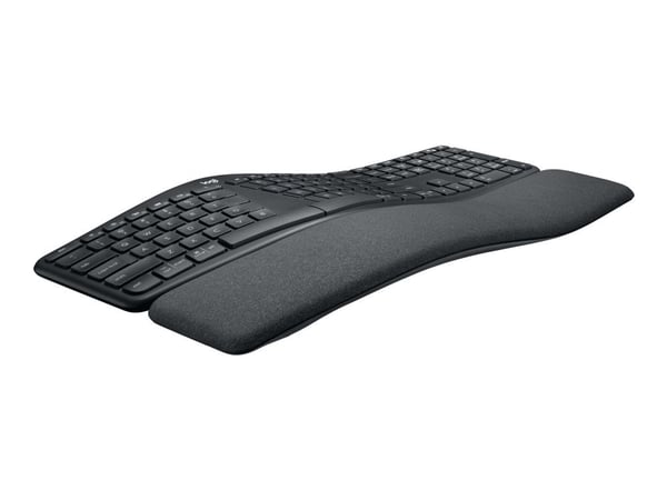 Logitech Ergo Series ERGO K860 for Business - Tastatur - full size - trådløs - 2.4 GHz, Bluetooth 5.0 LE - QWERTY - US International - grafitt