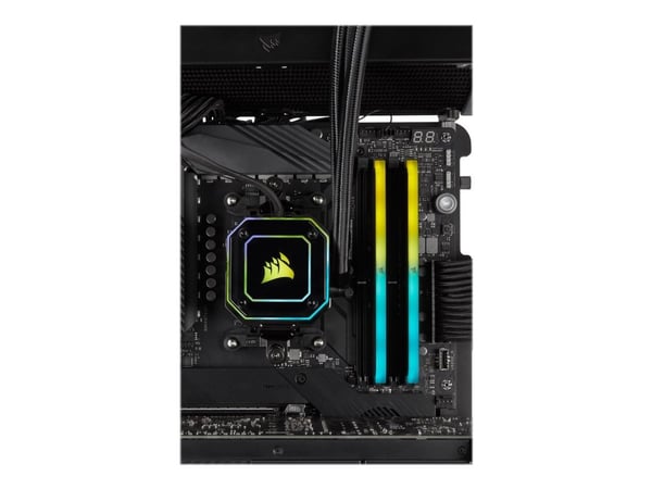 CORSAIR Vengeance RGB RS - DDR4 - sett - 32 GB: 2 x 16 GB - DIMM 288-pin - 3200 MHz / PC4-25600 - CL16 - 1.35 V - ikke-bufret - ikke-ECC - svart