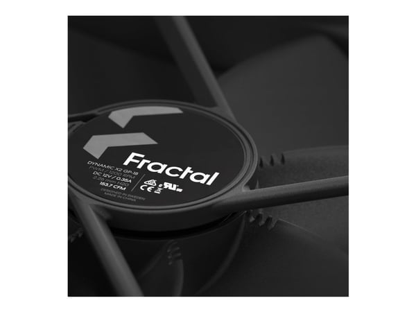 Fractal Design Dynamic X2 GP-18 PWM - Kabinettvifte - 180 mm - svart