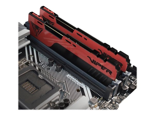 Viper Elite II - DDR4 - sats - 32 GB: 2 x 16 GB - DIMM 288-pin - 3600 MT/s / PC4-28800 - CL20 - 1.35 V - ej buffrad - icke ECC - svart, röd