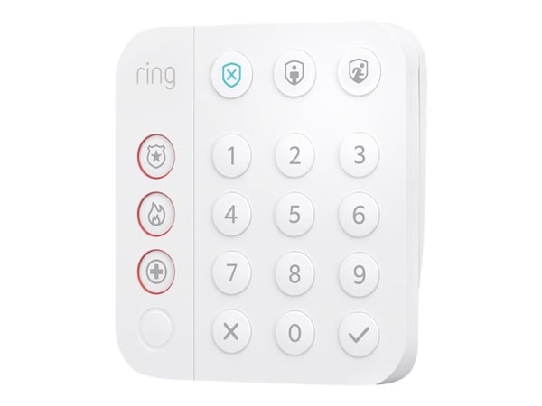 Ring Alarm Keypad (2nd Gen), Hälytyksen vastaanotin, Valkoinen, Seinä, 1 kpl, 100 mm, 23 mm