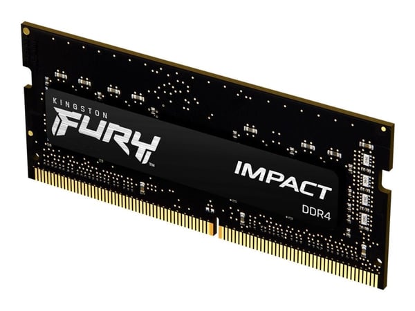 Kingston FURY Impact - DDR4 - sett - 16 GB: 2 x 8 GB - SO DIMM 260-pin - 3200 MT/s / PC4-25600 - CL20 - 1.2 V - ikke-bufret - ikke-ECC - svart