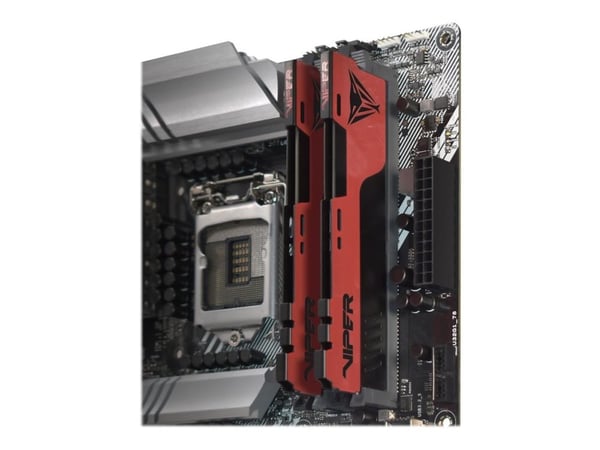 Viper Elite II - DDR4 - sett - 32 GB: 2 x 16 GB - DIMM 288-pin - 3600 MT/s / PC4-28800 - CL20 - 1.35 V - ikke-bufret - ikke-ECC - svart, rød