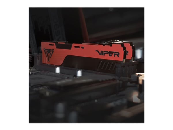 Viper Elite II - DDR4 - sett - 32 GB: 2 x 16 GB - DIMM 288-pin - 3600 MT/s / PC4-28800 - CL20 - 1.35 V - ikke-bufret - ikke-ECC - svart, rød