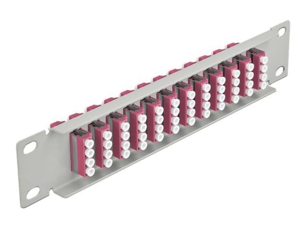 Delock - Patch-panel - rackmontering - LC x 12 - grå - 1U - 10"