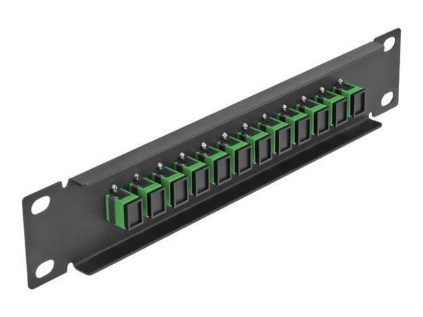 Delock - Koblingspanel - skapmonterbar - SC SM X 12 - svart, grønn - 1U - 10"