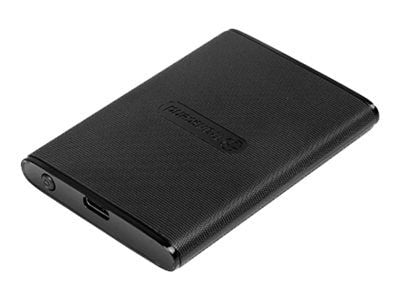 Transcend ESD270C - SSD - krypterat - 250 GB - extern (portabel) - USB 3.1 Gen 2 (USB-C kontakt) - 256 bitars AES - svart