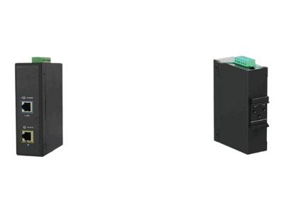 MicroConnect - Strøminjektor (DIN-skinnemonterbar) - DC 12 - 48 V - 30 watt - utgangskontakter: 1 - svart