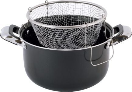 Kamille Pot 24cm 4L + siivilä, friteerauskori
