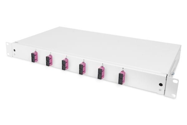 DIGITUS Professional DN-96320-4 - Fiberoptisk skarvlåda - SC X 12 - grå, RAL 7035 - 1U - 19"