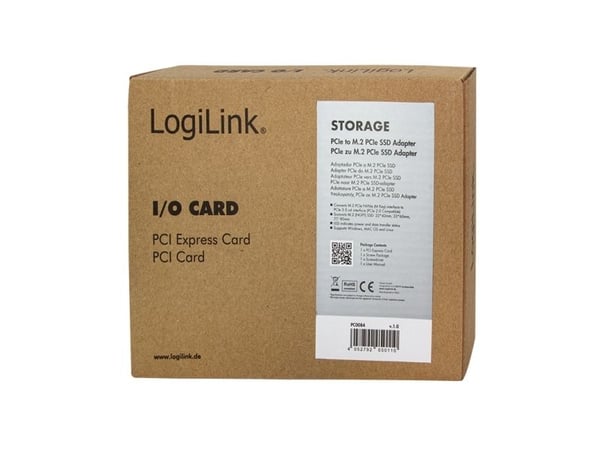 LogiLink PC0084 grensesnittkort/adapter M.2 innebygd (PC0084)