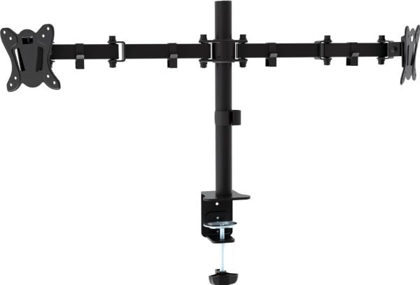 Omega skrivebordsbrakett for 2 skjermer 13"–27" (OUPC024D)