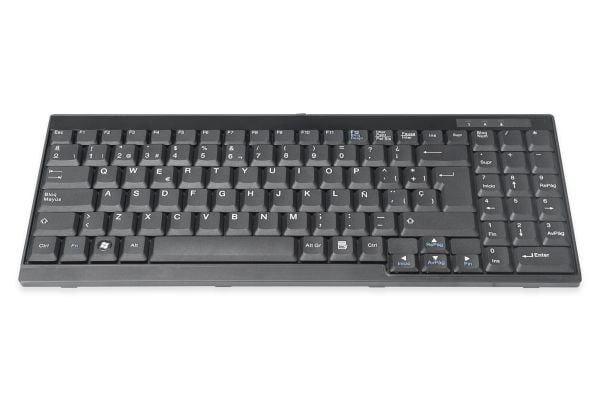DIGITUS DS-72000ES - Tastatur - QWERTY - Spansk - svart - for Professional DS-72210, DS-72211