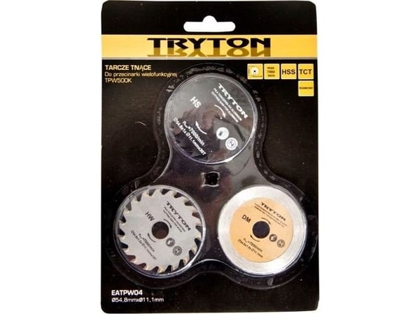 Tryton sett med skiver 54,8x11,1 mm HSS / TCT / diamant TPW500K (3 stk.) - EATPW04