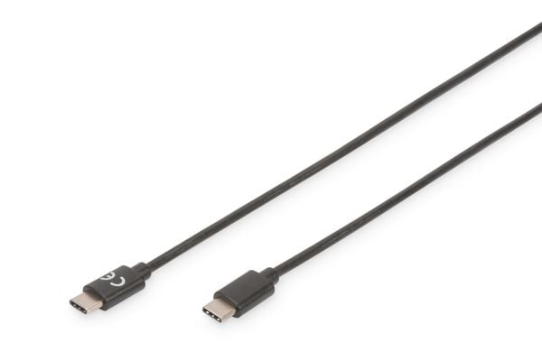 DIGITUS - USB-kabel - USB-C (hann) til USB-C (hann) - USB 2.0 - 3 A - 3 m - Power Delivery-støtte - svart