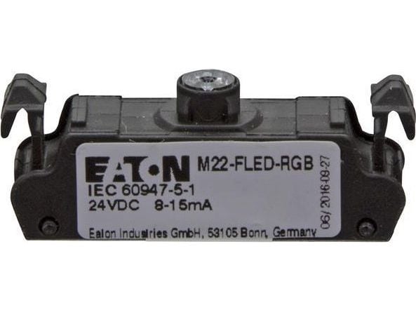 Eaton M22-FLED-RGB, Indicator light, Musta, LED, IP20 IEC 60947-5-1 IEC/EN 60947-5; UL 508; CSA-C22.2 No. 14-05; CSA-C22.2 No. 94-91, DC, 24 V