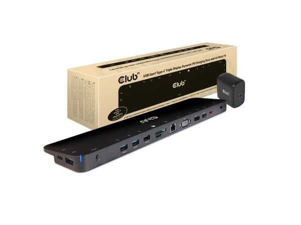 CLUB3D CSV-1564-W65, Telakointi, USB 3.2 Gen 1 (3.1 Gen 1) Type-B, Musta, Lenovo Dell Acer Asus. MSI. Toshiba Apple HP Razer, Meets ROHS, FCC, and ...