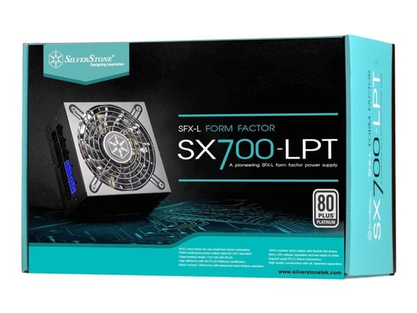 SilverStone SFX Series SX700-LPT - V1.1 - ulkoinen käyttöjärjestelmä (sisäinen) - ATX12V 2.4/ EPS12V / SFX-L - 80 PLUS Platinum - AC 120/230 V - 70...