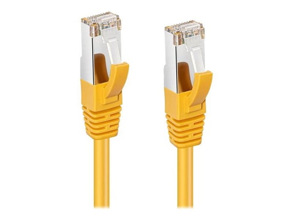 MicroConnect - Koblingskabel - RJ-45 (hann) til RJ-45 (hann) - 15 m - 6 mm - S/FTP - CAT 6a - halogenfri, innendørs, formstøpt, uten hindringer - gul