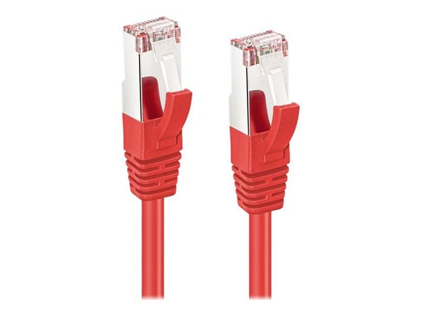 MicroConnect - Koblingskabel - RJ-45 (hann) til RJ-45 (hann) - 10 m - 6 mm - S/FTP - CAT 6a - halogenfri, innendørs, formstøpt, uten hindringer - rød