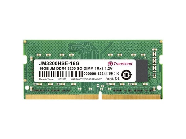 Transcend JetRAM - DDR4 - modul - 16 GB - SO DIMM 260-pin - 3200 MHz / PC4-25600 - CL22 - 1.2 V - ikke-bufret - ikke-ECC