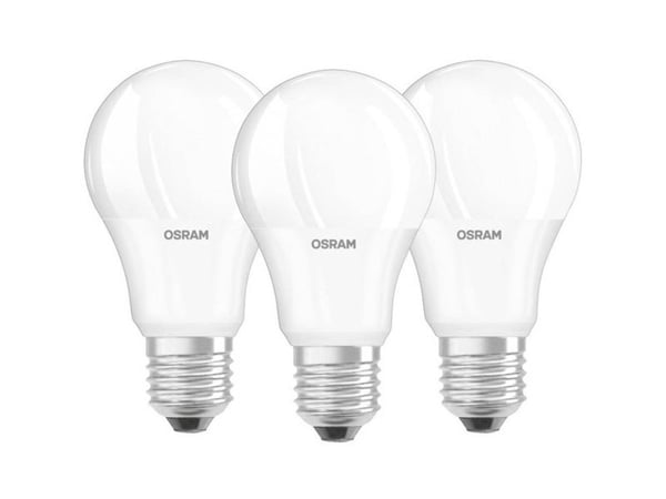Osram Classic A, 10W, E27, 1060lm, 3 szt.