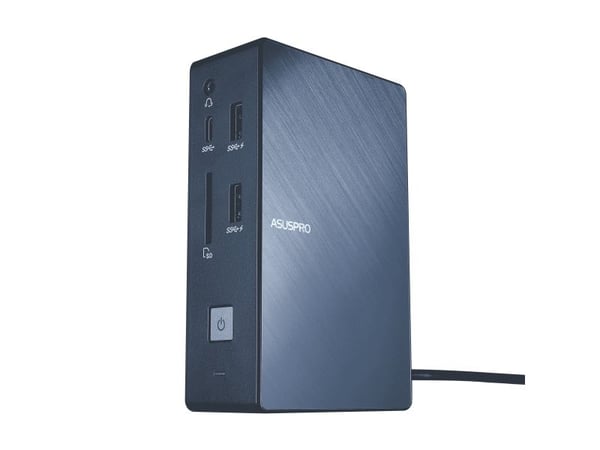 ASUS SimPro Dock 2, Langallinen, Thunderbolt 3, 10,100,1000 Mbit/s, Musta, Sininen, 7680 x 4320 pikseliä, 1920 x 1080 pikseliä
