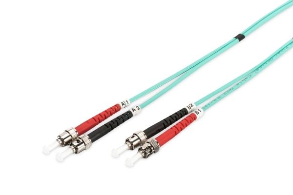 DIGITUS - Koblingskabel - ST flermodus (hann) til ST flermodus (hann) - 5 m - 5 m - fiberoptisk - 50 / 125 mikroner - OM3 - med støvel, halogenfri ...