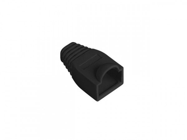 Lanberg - Nätverkskabelsko - strain relief, RJ-45 - svart (paket om 100)