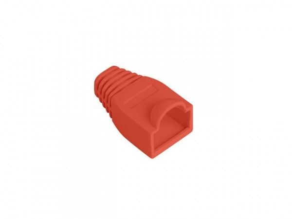 Lanberg - Nätverkskabelsko - strain relief, RJ-45 - röd (paket om 100)