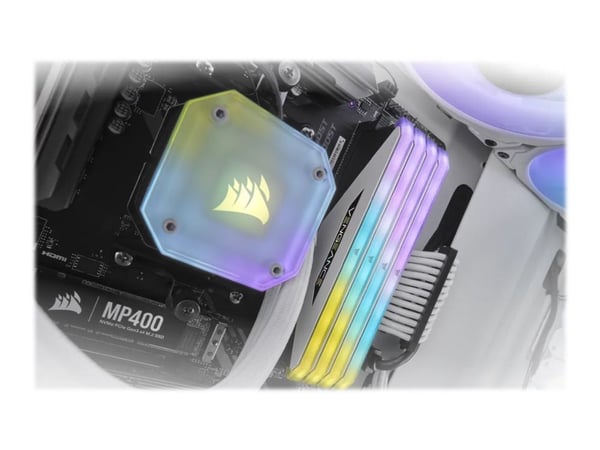CORSAIR Vengeance RGB RT - DDR4 - sett - 16 GB: 2 x 8 GB - DIMM 288-pin - 3200 MHz / PC4-25600 - CL16 - 1.35 V - ikke-bufret - ikke-ECC - hvit
