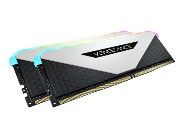 CORSAIR Vengeance RGB RT - DDR4 - sett - 16 GB: 2 x 8 GB - DIMM 288-pin - 3200 MHz / PC4-25600 - CL16 - 1.35 V - ikke-bufret - ikke-ECC - hvit
