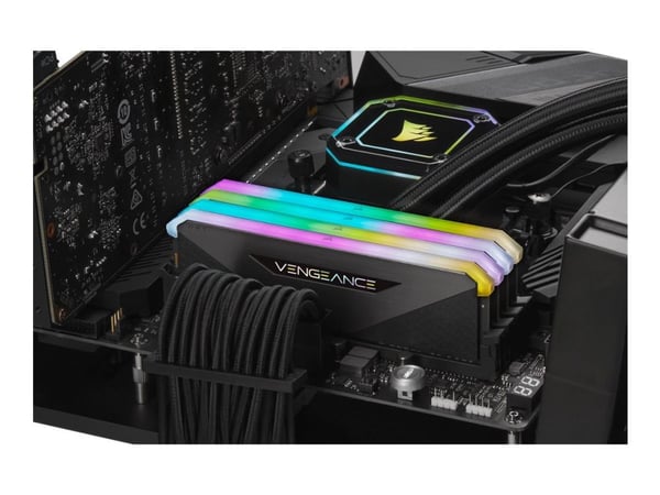 CORSAIR Vengeance RGB RT - DDR4 - sats - 32 GB: 2 x 16 GB - DIMM 288-pin - 3200 MT/s / PC4-25600 - CL16 - 1.35 V - ej buffrad - icke ECC - svart