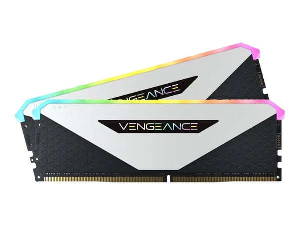 CORSAIR Vengeance RGB RT - DDR4 - sett - 16 GB: 2 x 8 GB - DIMM 288-pin - 3200 MHz / PC4-25600 - CL16 - 1.35 V - ikke-bufret - ikke-ECC - hvit