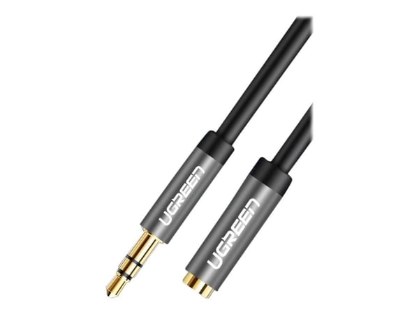 Ugreen - Hodetelefonsforlengelseskabel - mini-phone stereo 3.5 mm hann til mini-phone stereo 3.5 mm hunn - 2 m - dobbeltisolert - svart