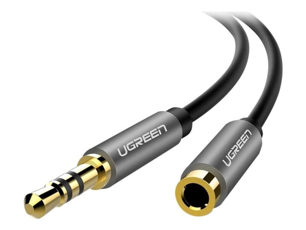 UGREEN AV118 3,5 mm AUX-liitännän audiojatkojohto, 2m (musta)