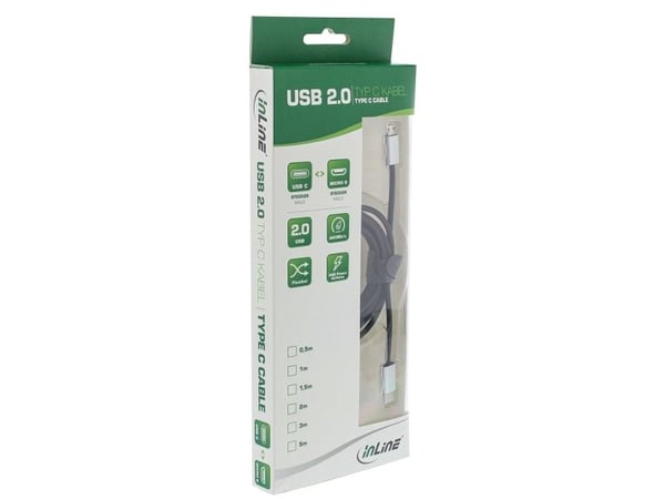 InLine 35846, 0,5 m, USB C, Micro-USB B, USB 2.0, Hanstik/Hanstik, Lajittelu