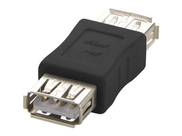 Renkforce RF-4032114, USB 2.0 A, USB 2.0 A, Svart