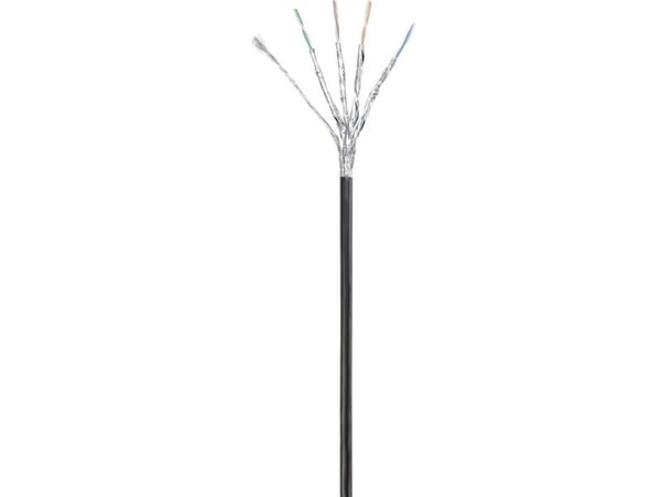 Renkforce RF-4673686, 1 m, Cat6a, S/FTP (S-STP), RJ-45, RJ-45, Sort